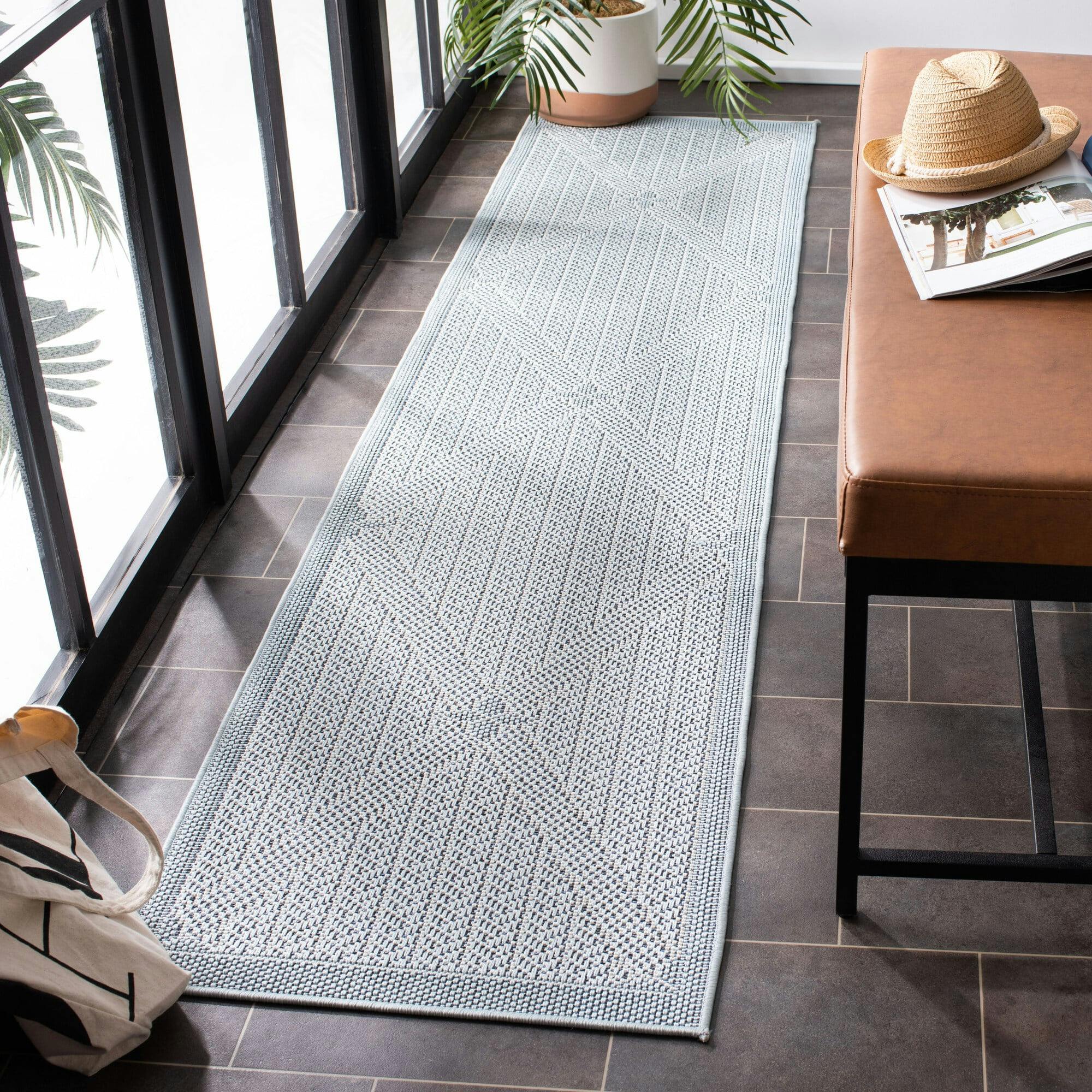 Bermuda Sienna Indoor/Outdoor Rug, Light Blue