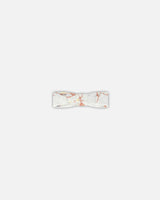 Organic Cotton Headband Heather Beige With Printed Cat
