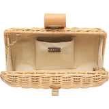 Women's Lou Wicker Clutch With Drop-In Chain Strap