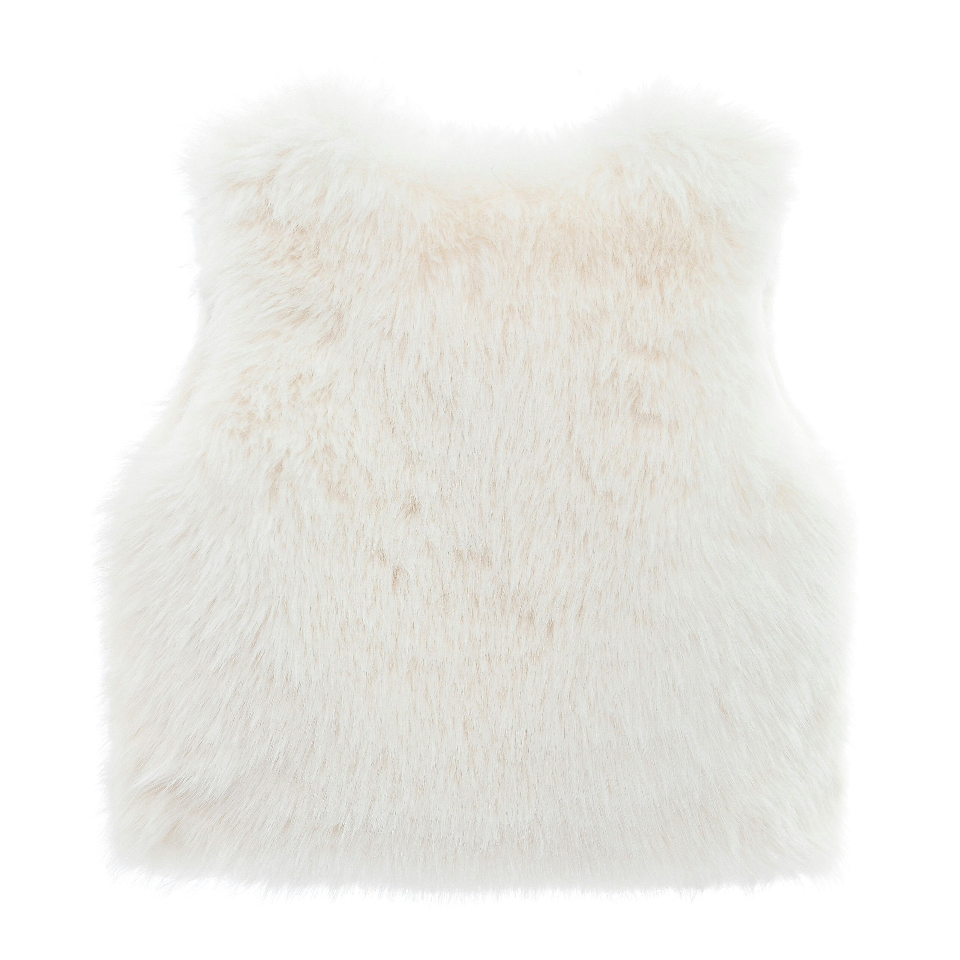 Ivory Faux Fur Chic Vest