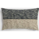 Sand & Sea Blue & Tan Coastal Stripe Lumbar Pillow