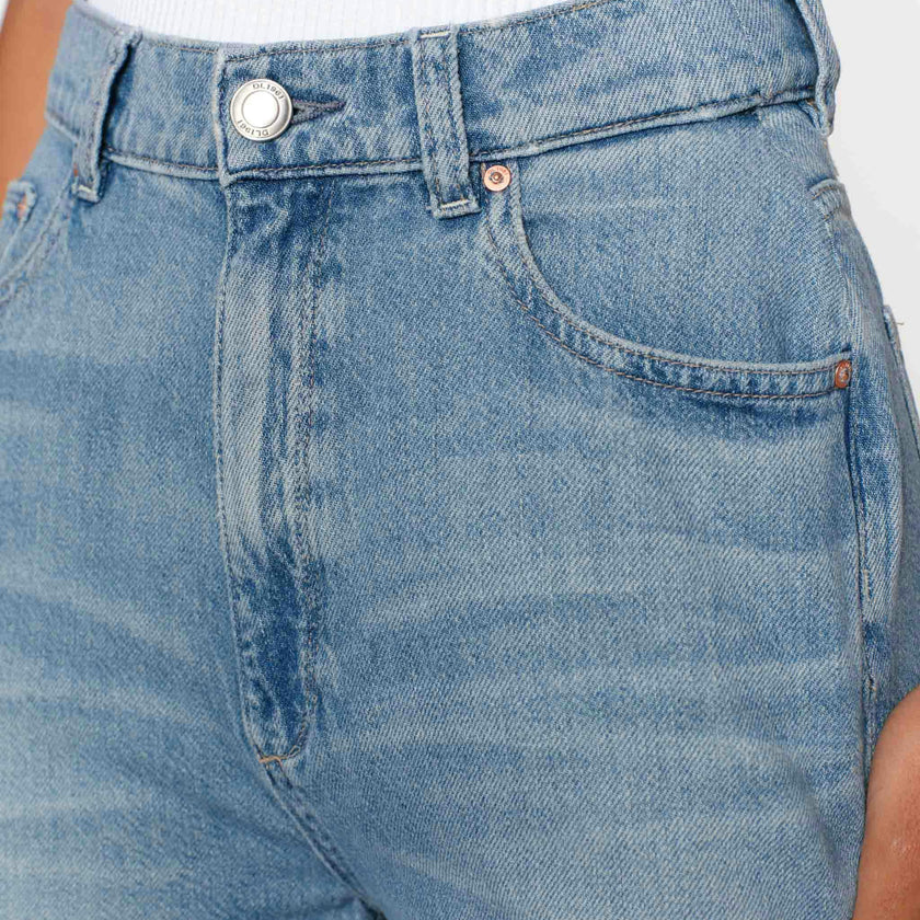 Hepburn Wide Leg High Rise Ankle Jeans | River Bank