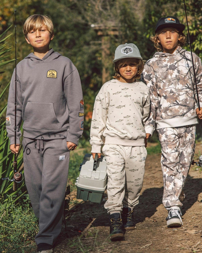 Bowie Fishing Jogger - Oatmeal French Terry