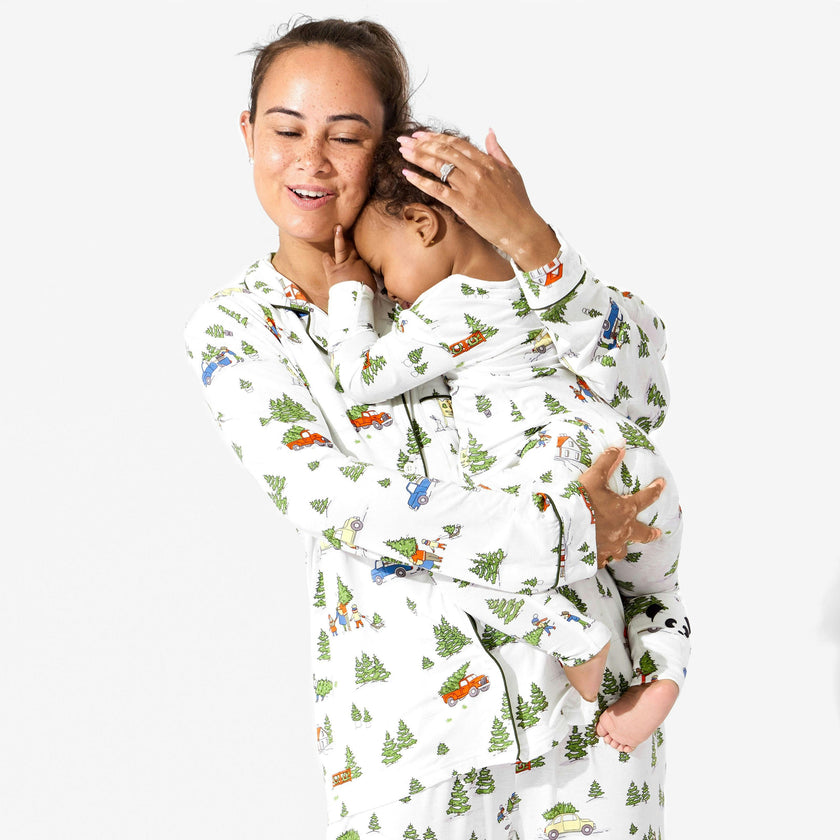 Christmas Tree Farm Bamboo Convertible Footie