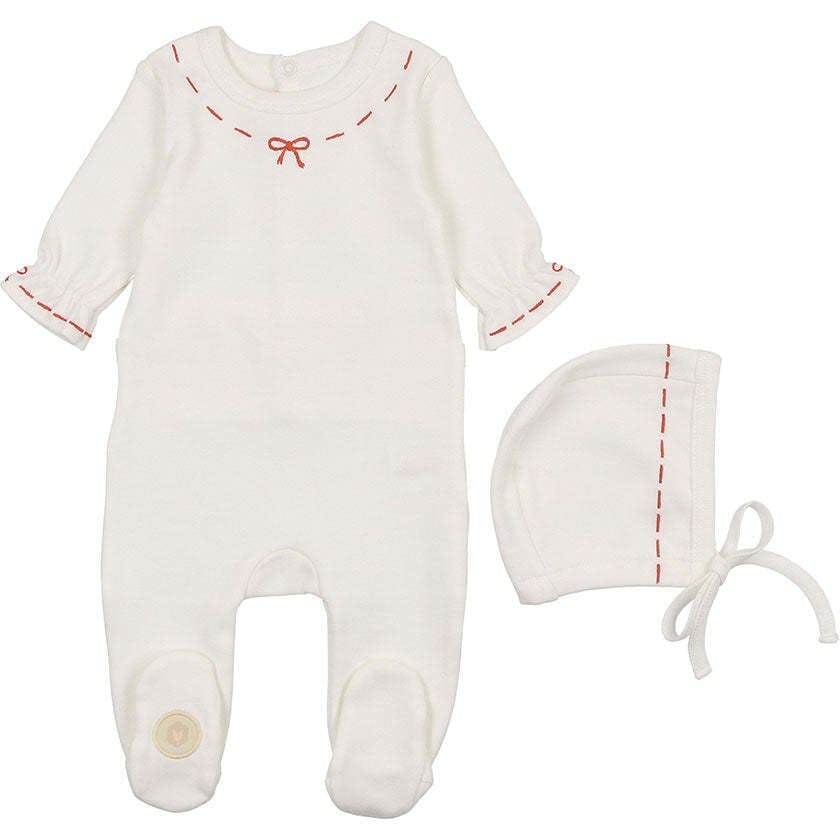 Soft Stitches Footie & Hat Set