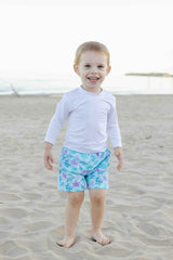 Turtle Print Swim Trunk