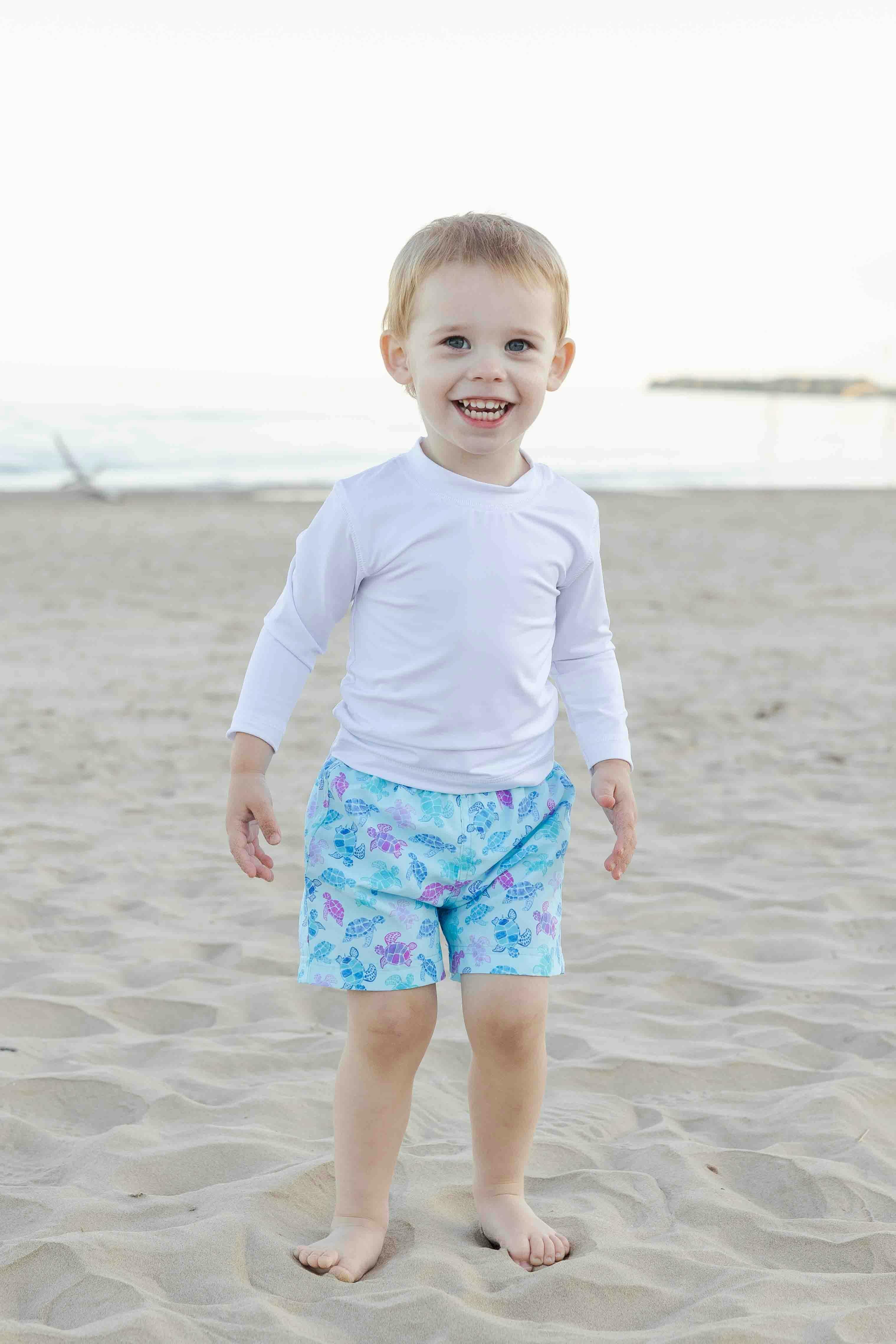 Turtle Print Swim Trunk