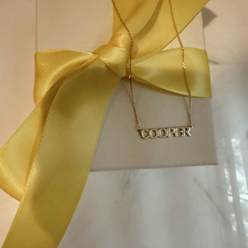 Block Letter Nameplate Necklace