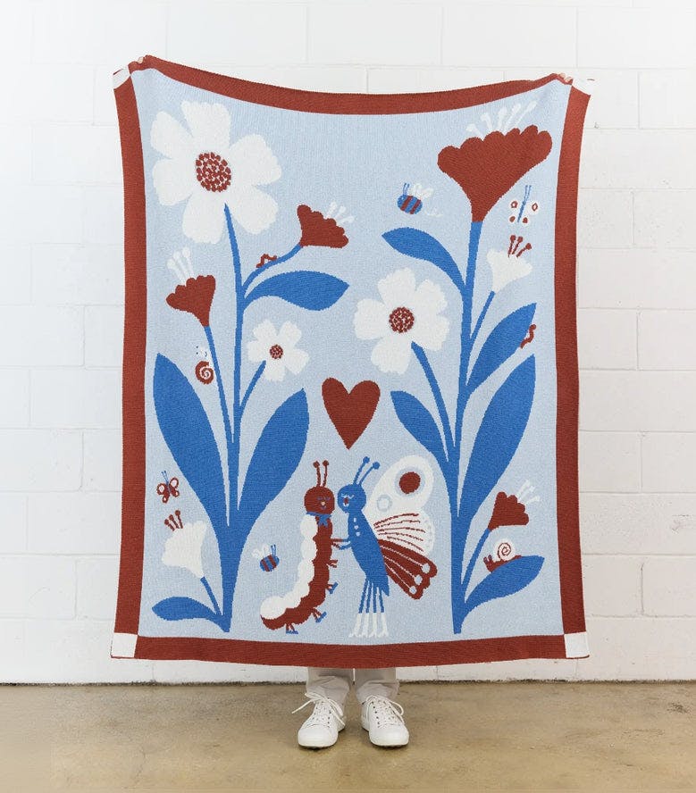 Bugs in Love Knit Blanket
