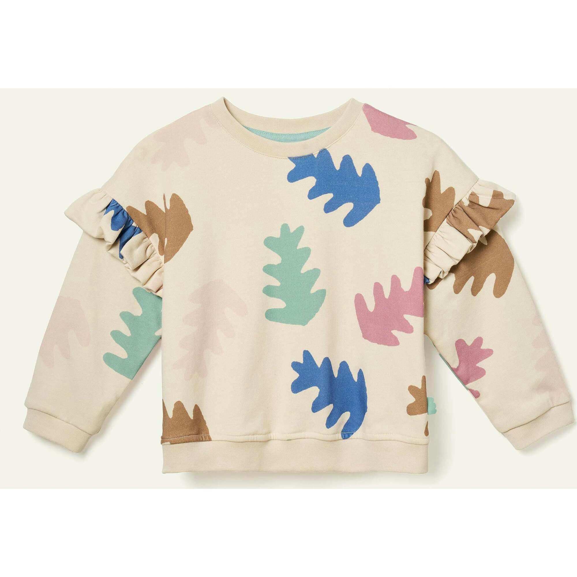 Recycled Cotton Autumn Ruffle Sweatshirt