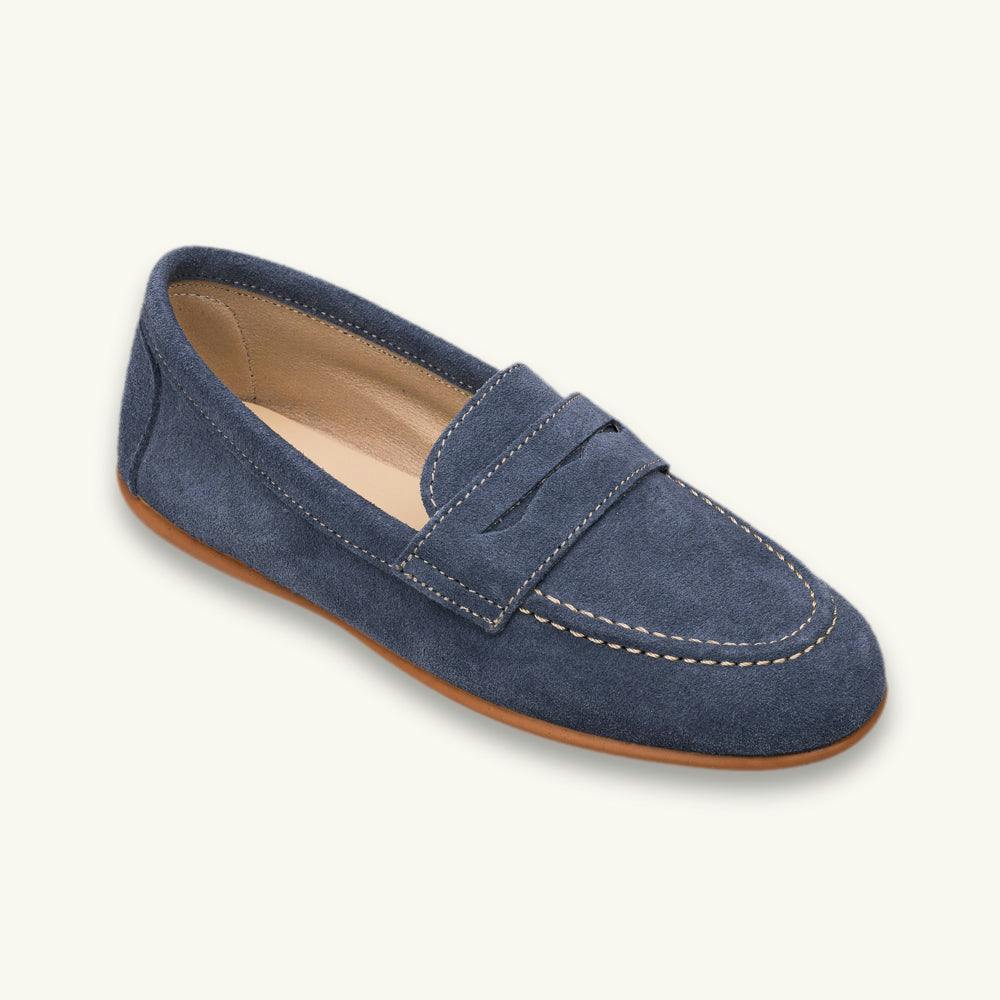 Suede Penny Loafer | Denim