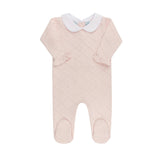 Girls Peter Pan Diamond Knit Romper