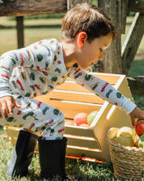The Organic Long Sleeve Pajama Set [Farm Trucks]
