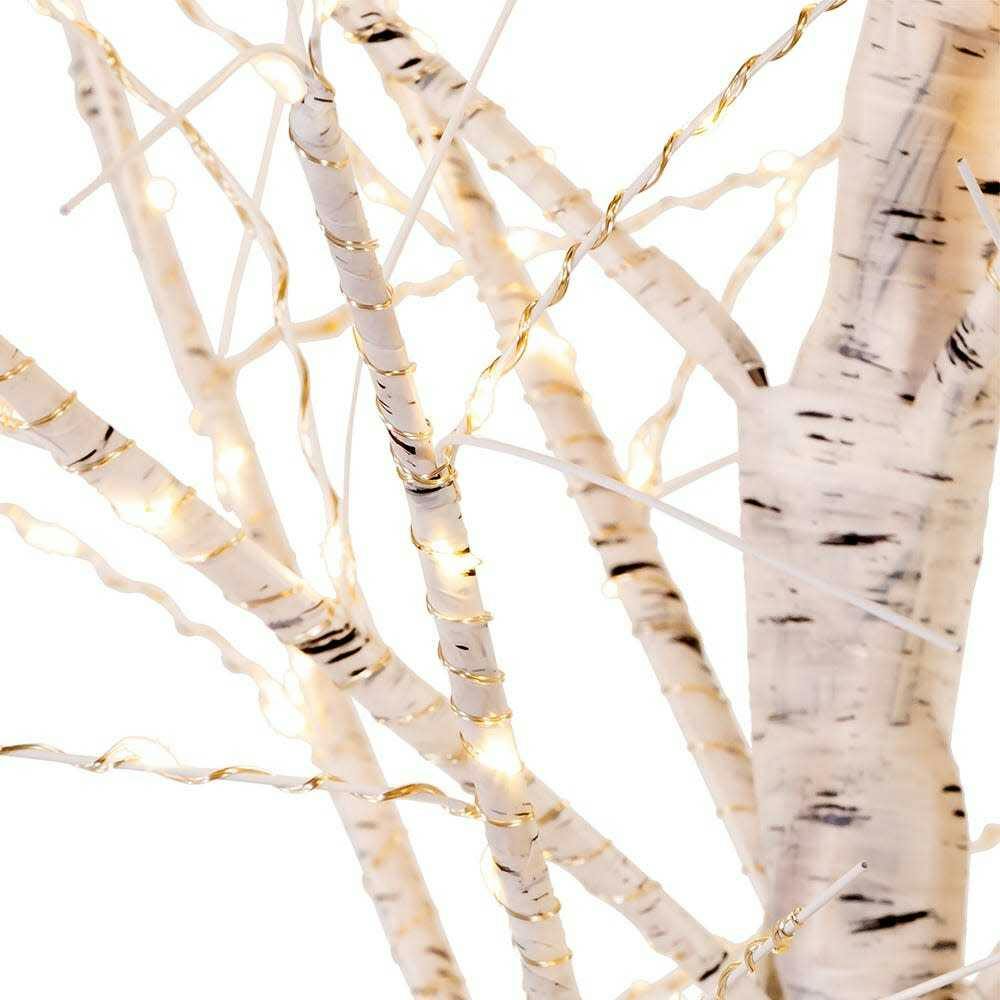 3-Foot White Branch Twinkle Warm White Fairy LED Twig Tree