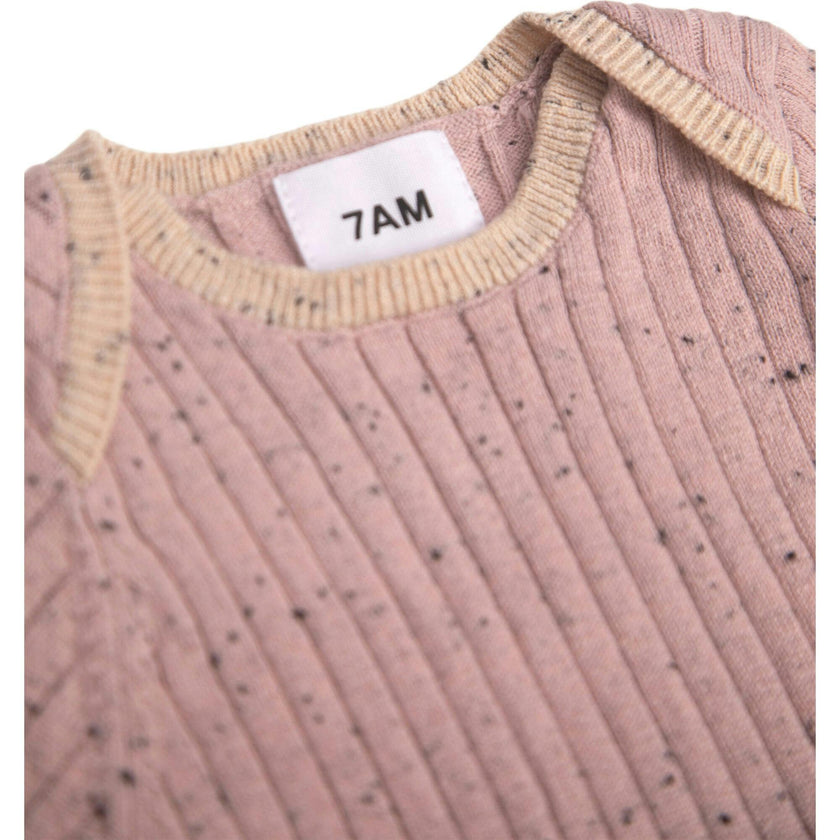 Ribbed Knit Short Sleeve Retro Bodysuit