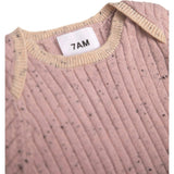 Ribbed Knit Short Sleeve Retro Bodysuit