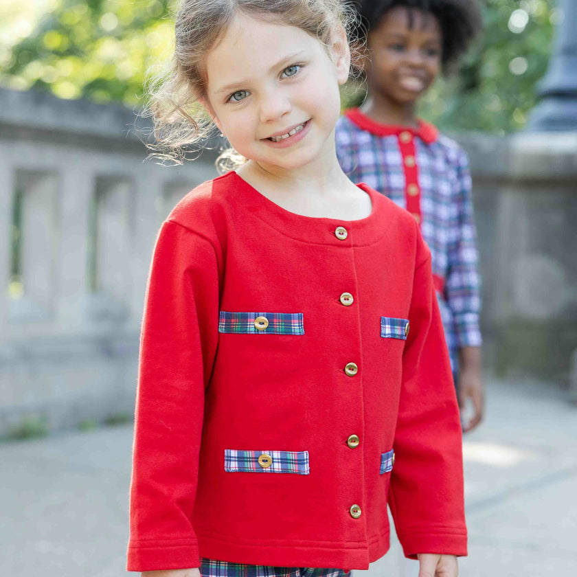 Red French Terry Jacket