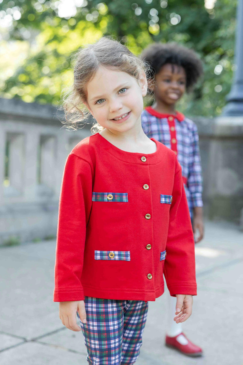 Red French Terry Jacket