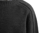 Dark Gray Ribbed Crewneck Sweater