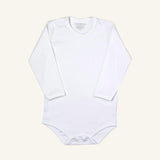 White - Long Sleeve Bodysuit 100% Pima Cotton