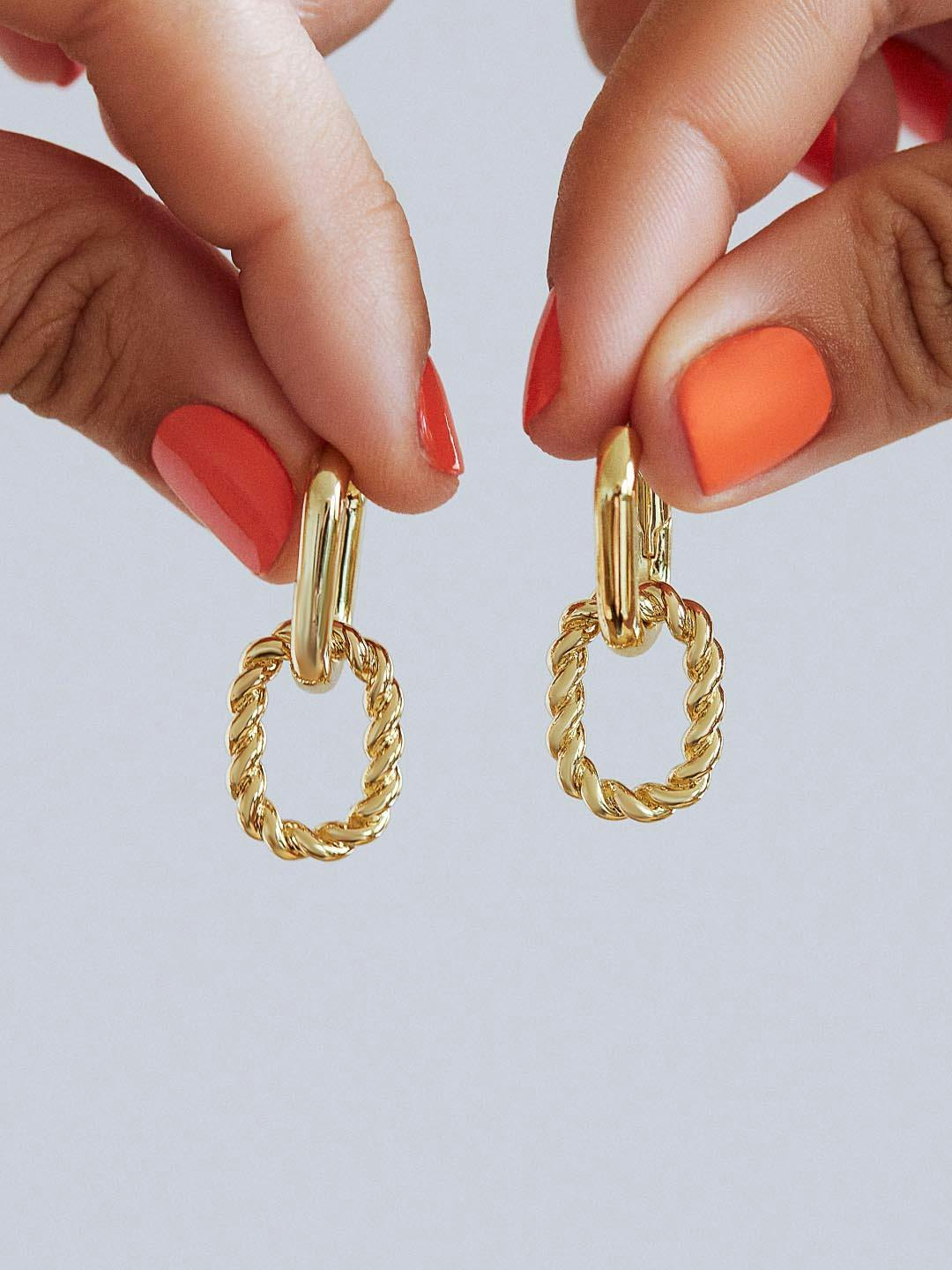 Double Hoop Earrings - Ash Double