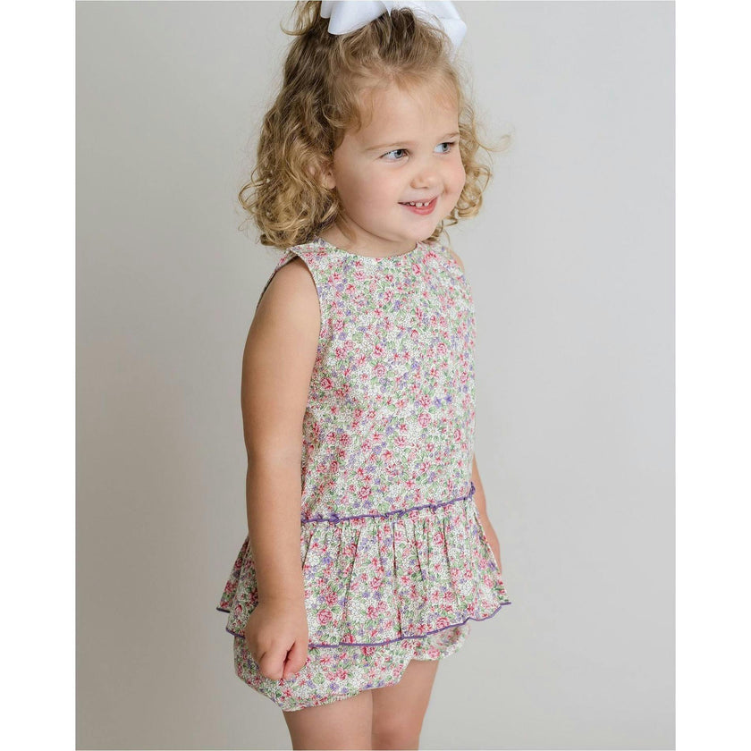 Floral Peplum Short Set
