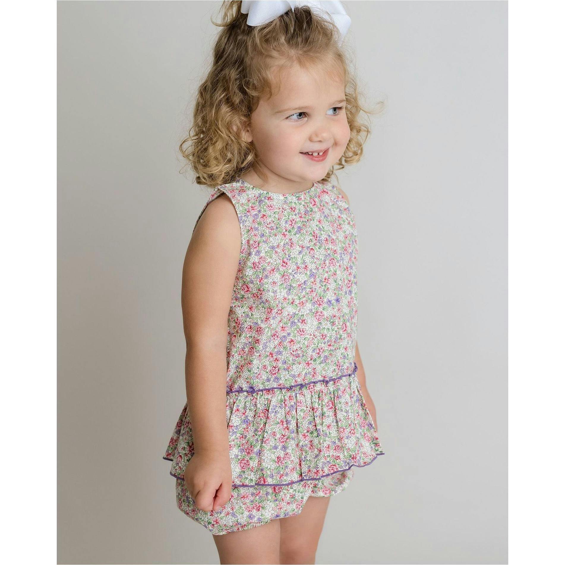 Floral Peplum Short Set