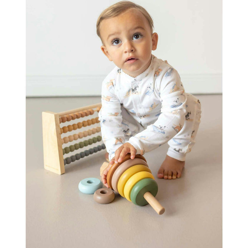Ski Pups Boy Pima Cotton Baby One-Piece Pajamas