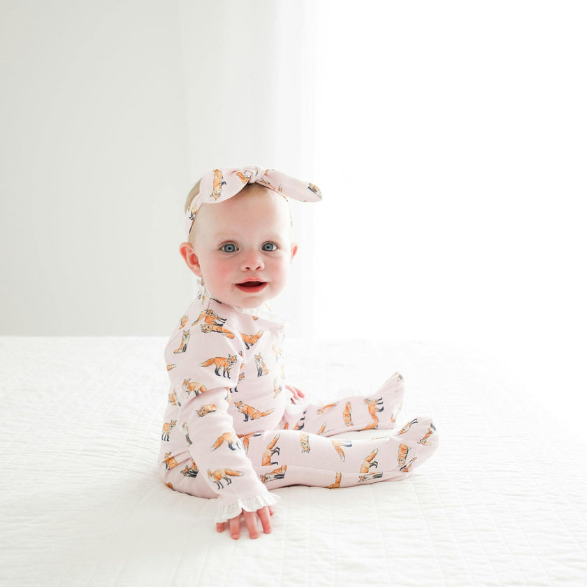 Pink Ruffle Footie