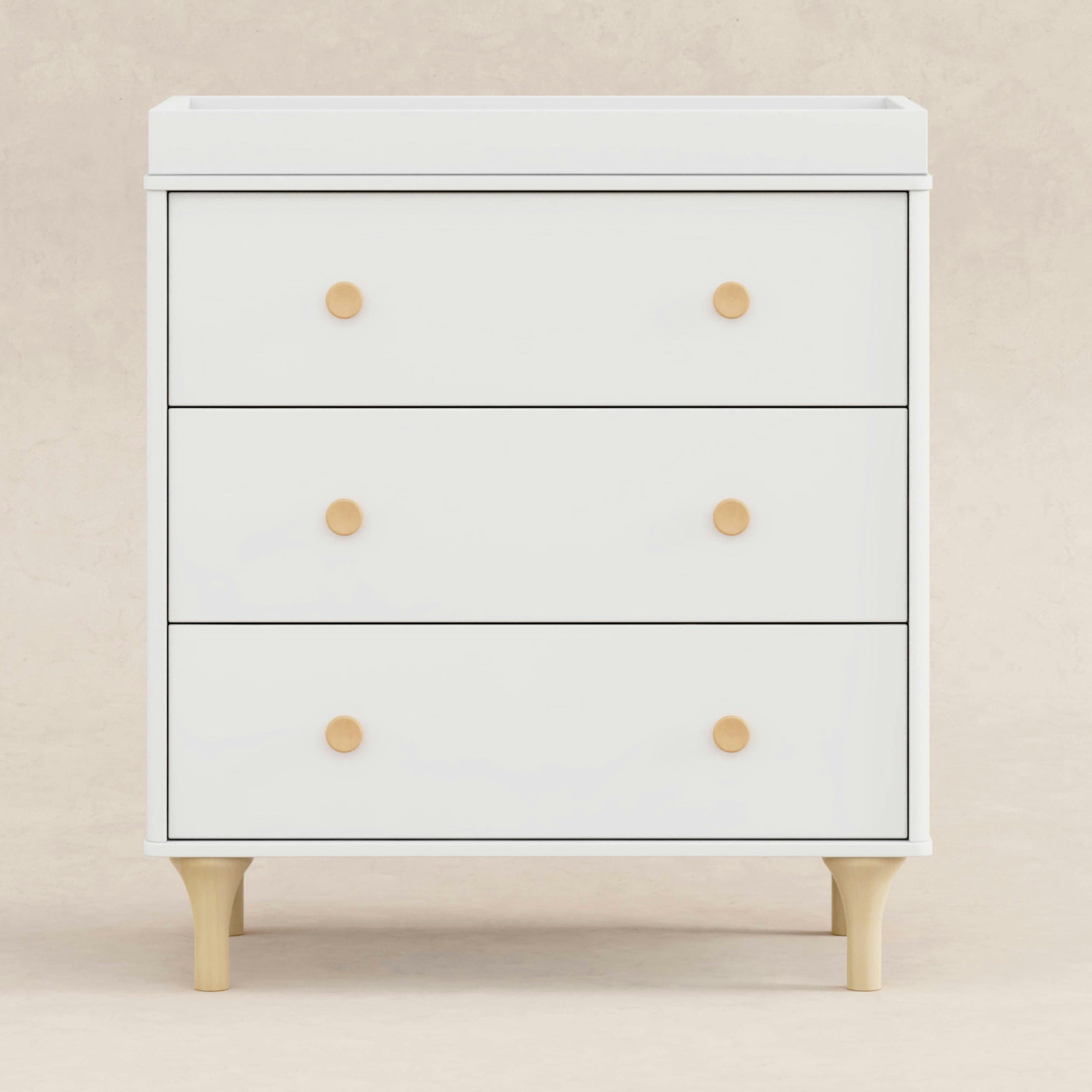 Babyletto Lolly 3-Drawer Compact Changer Dresser with Removable Changing Tray (34