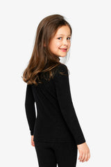 Brushed Rib Mock Neck Top Black