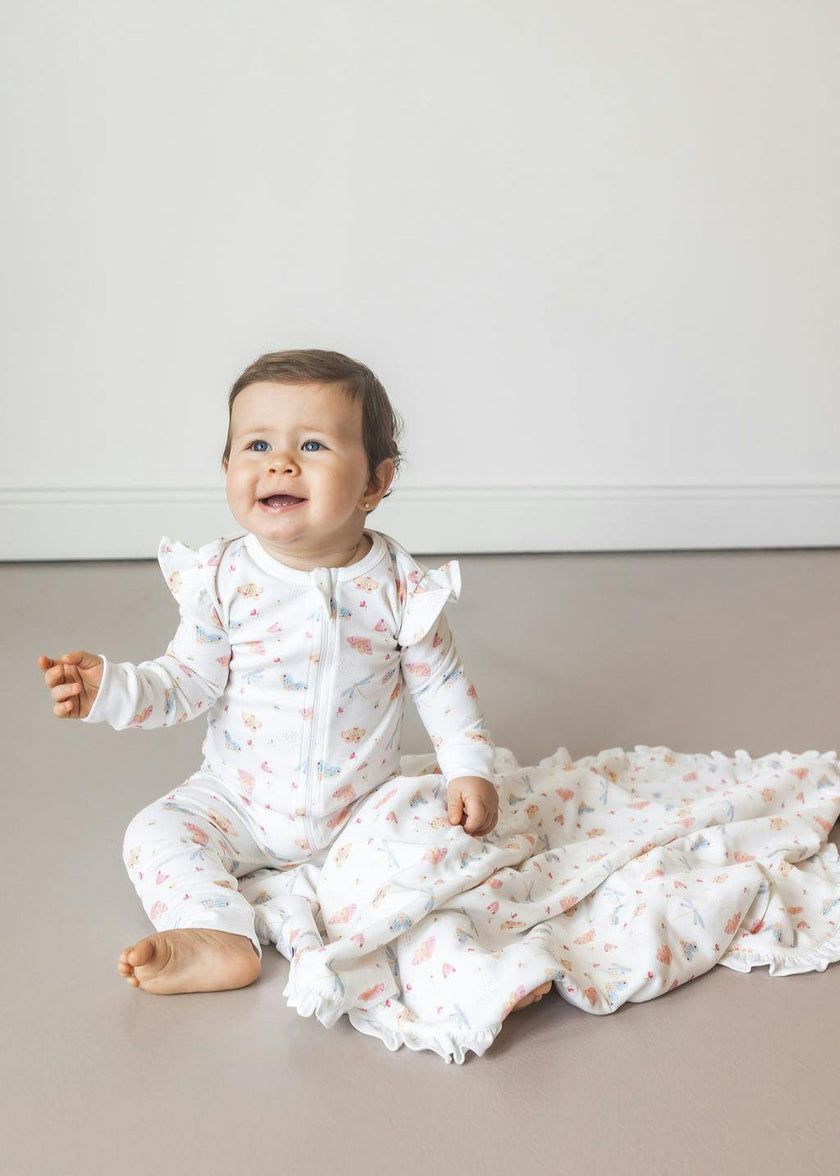 Butterflies Pima Cotton Baby Blanket