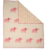 Organic Pink Elephant Quilt