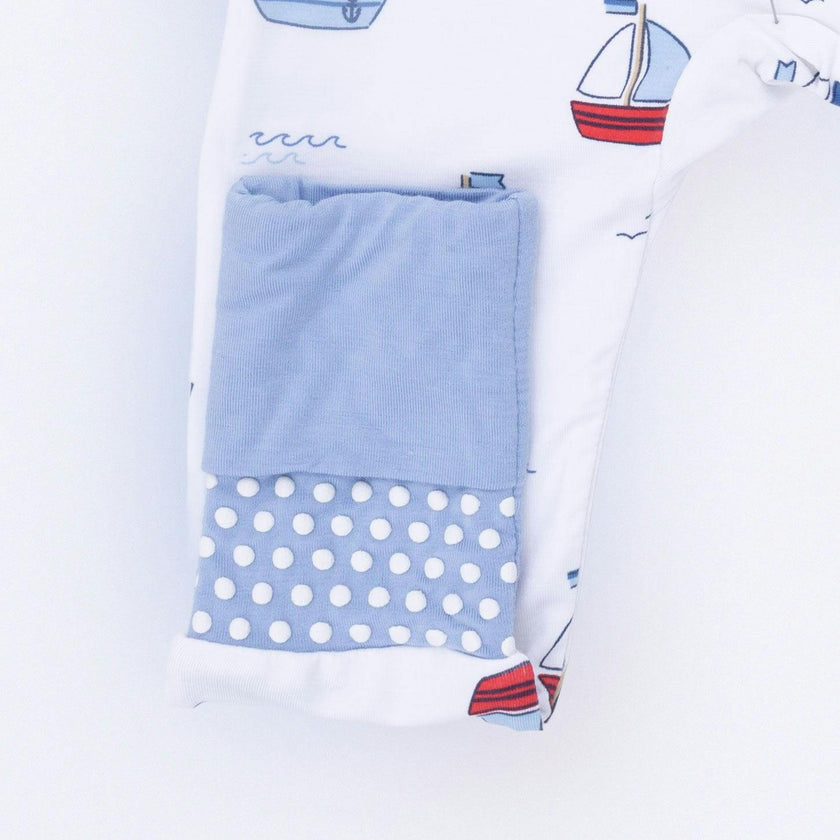 Bubbly Sailboats Blue - Convertible Romper