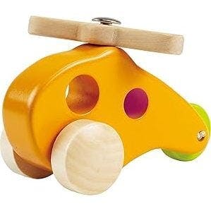 Hape: Little Copter&nbsp;- Yellow - Wooden Toy Vehicle Helicopter