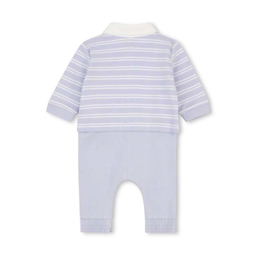 Pale Blue Logo Baby One-Piece Set