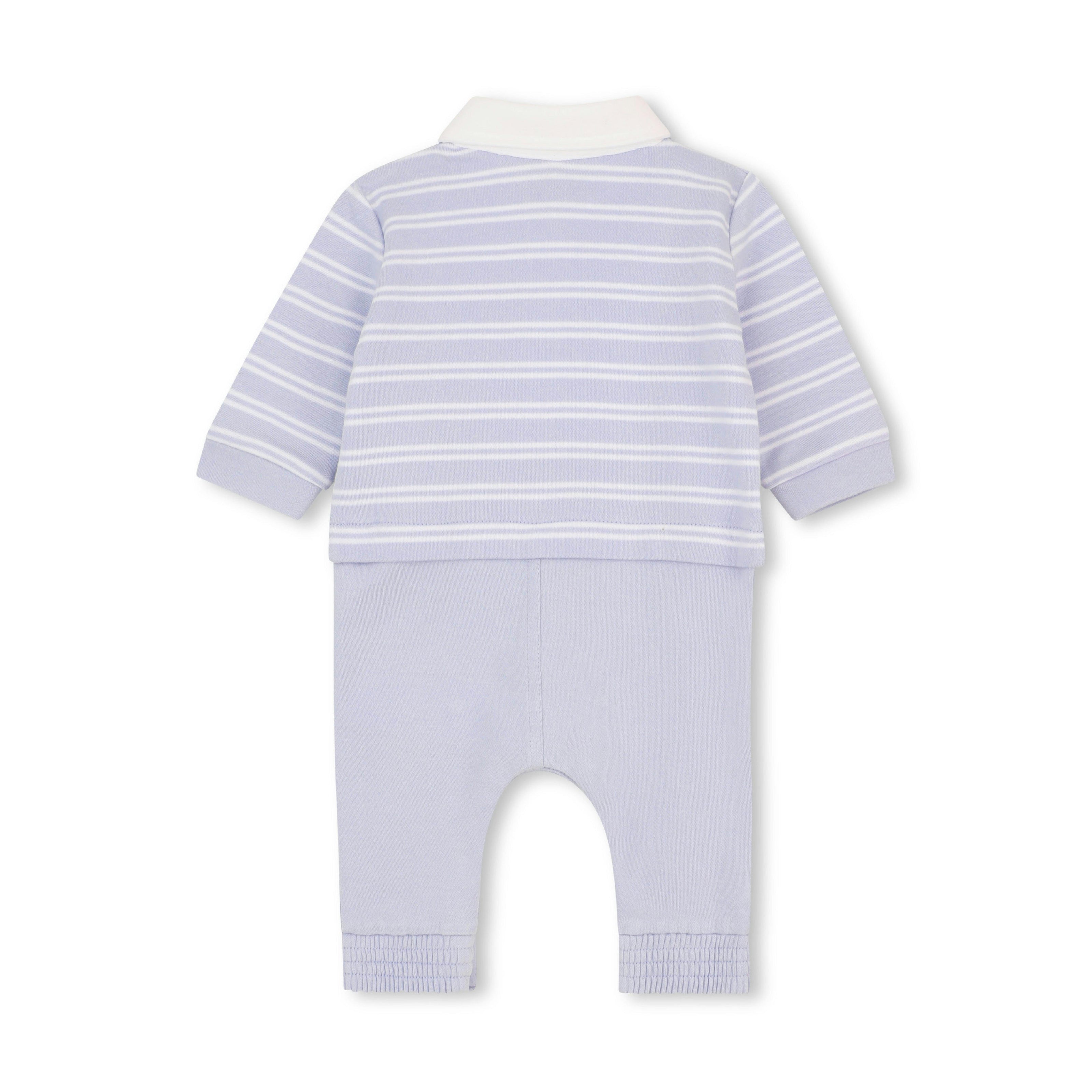 Pale Blue Logo Baby One-Piece Set