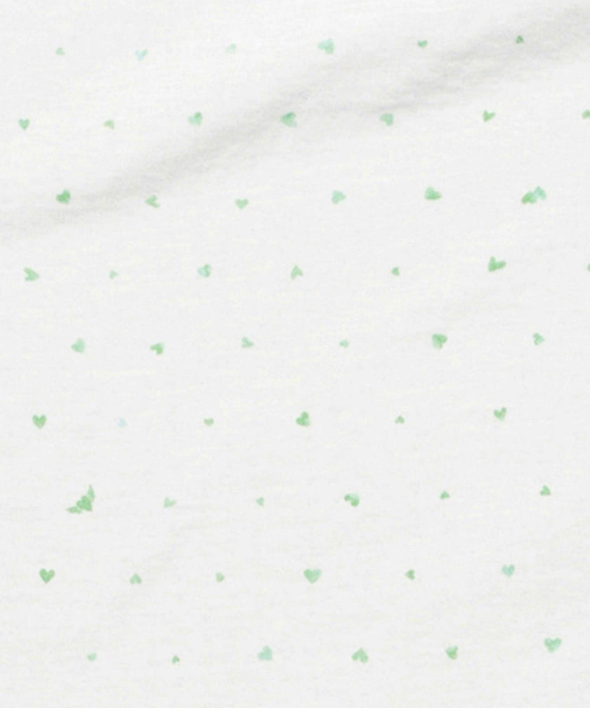 Crib Sheet, Seafoam Hearts