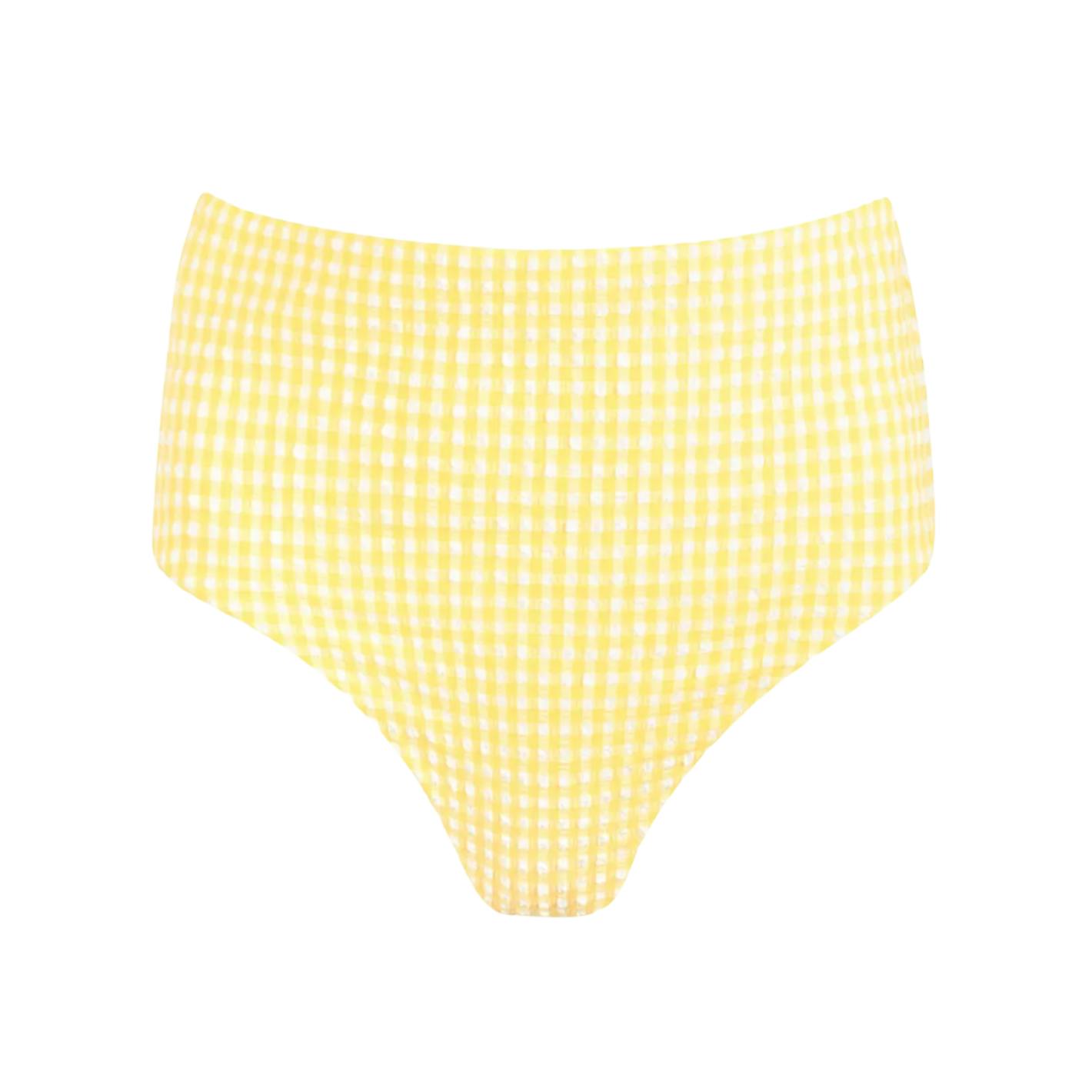 women's soleil gingham high waist bikini bottom