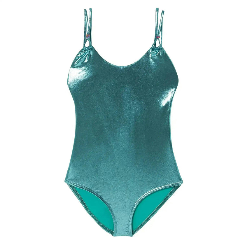 Girls' swimsuit, emerald | GLOW 1P