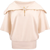 Women's Josie Short Sleeve Half-Zip Sweatshirt, Cream