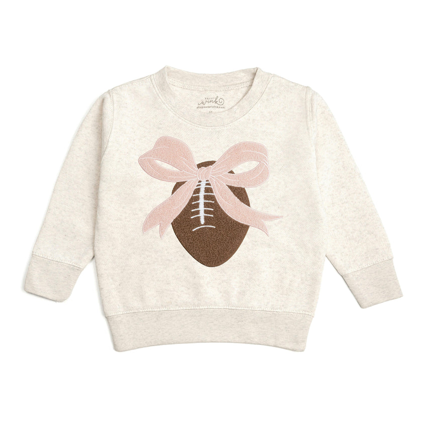 Coquette Football Patch Sweatshirt - Natural