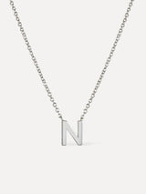 Silver Initial Necklace - Letter Necklace