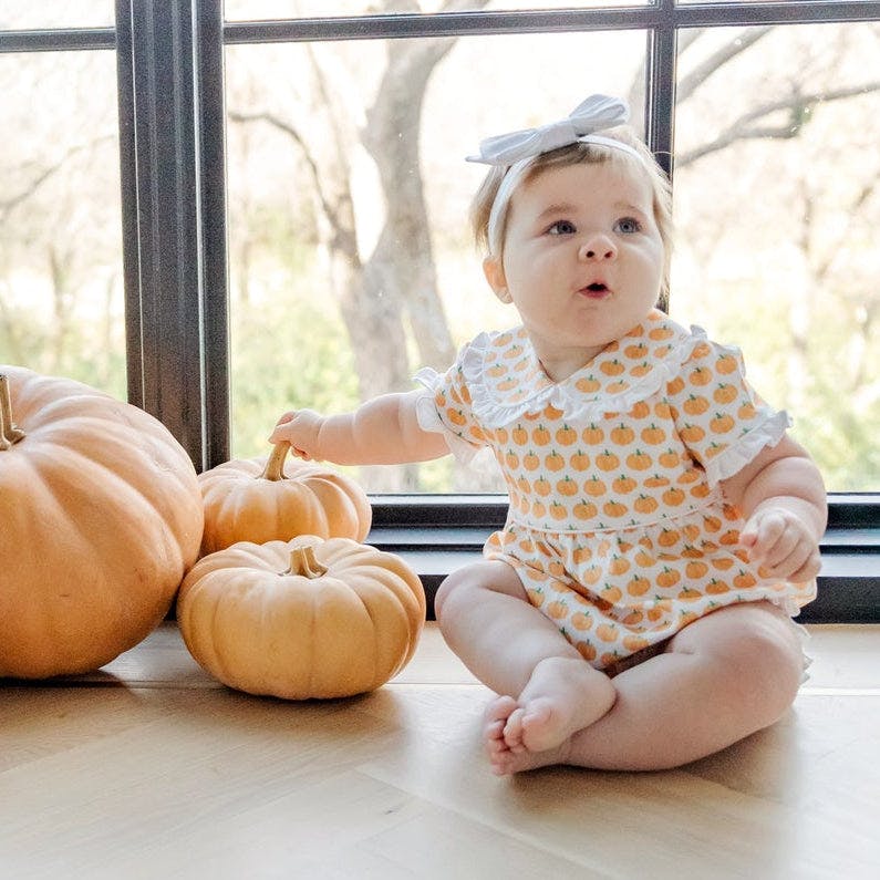Council Girls' Pima Cotton Bubble Harvest Pumpkin