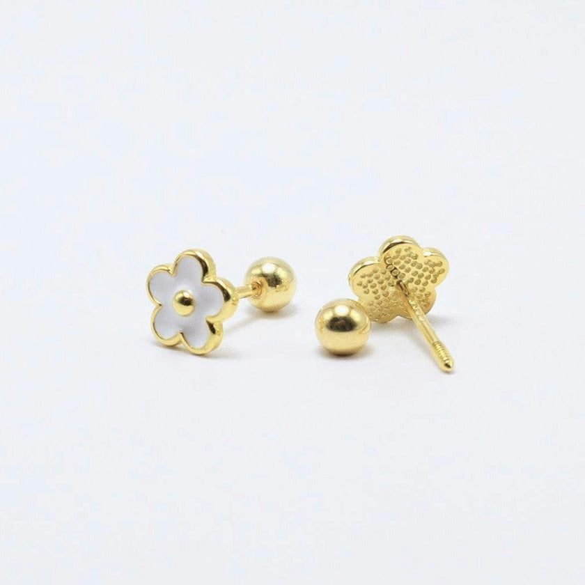 Flower Earrings (14K Gold Plated)