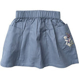 Celeste Embroidered Pocket Skirt, Blue