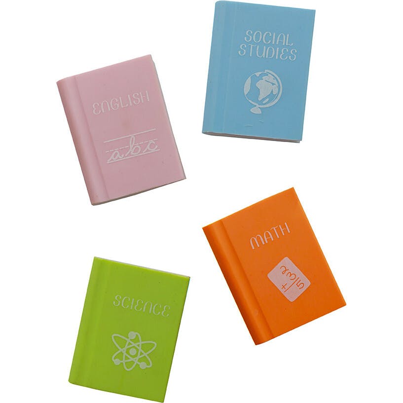 Smarty Pants Book Erasers - 4 Color Options