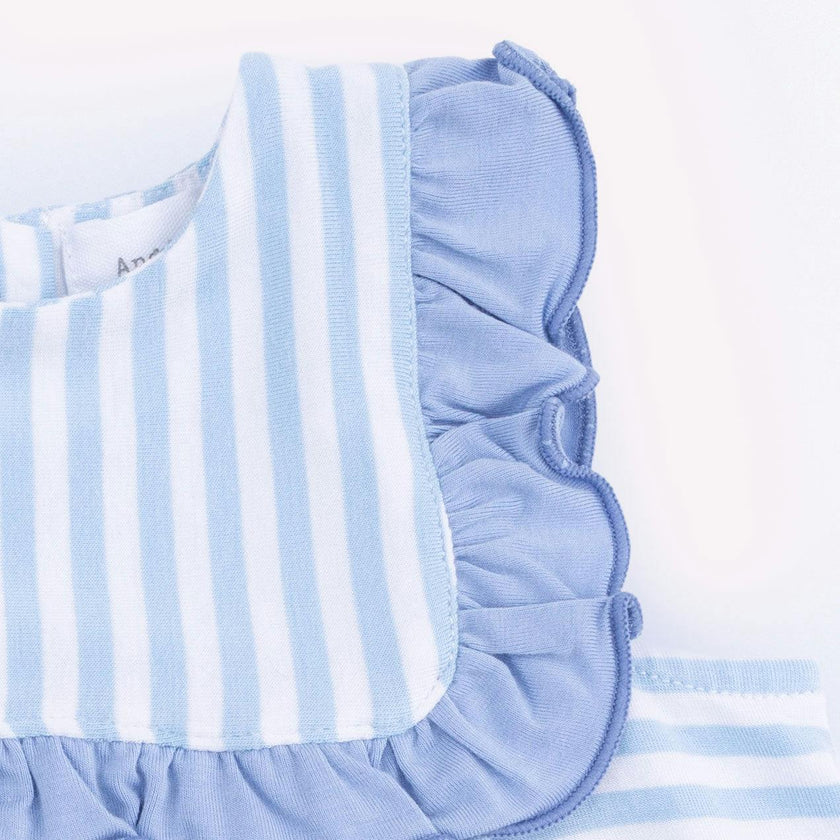 Bubbly Sailboat Stripe - Ruffle Top and Bloomer