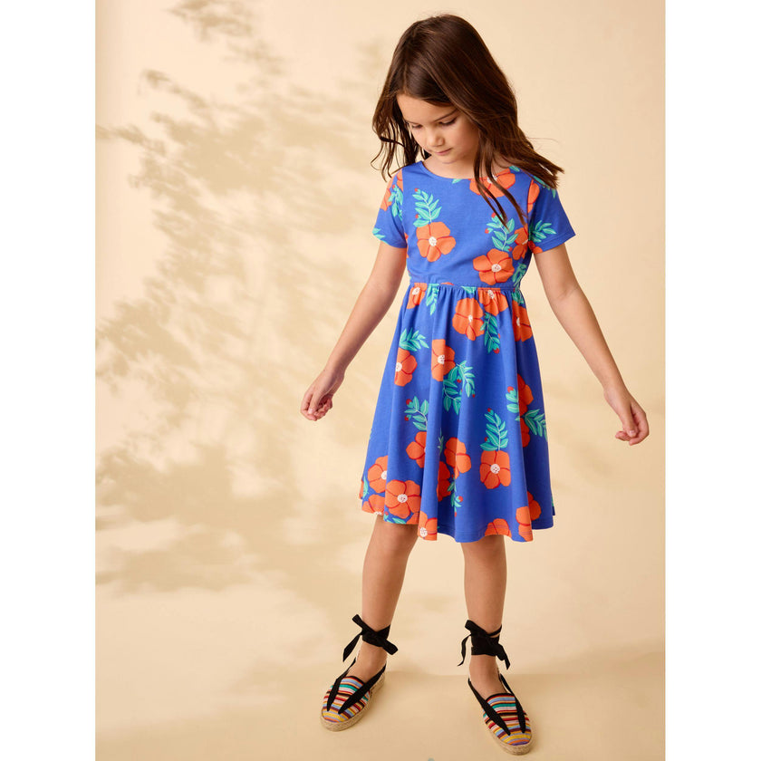 Twist Back Ballet Dress, Rock Rose