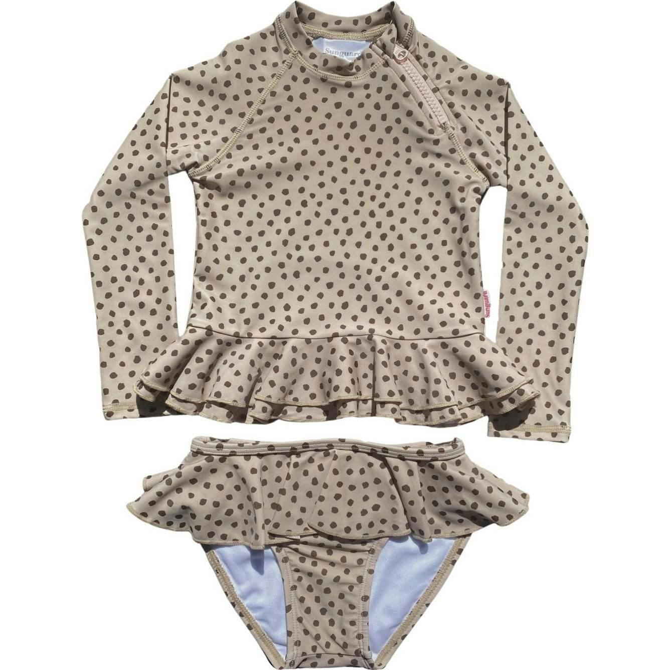 Reese 2-Piece Long Sleeve Peplum Top & Bottom Swimwear